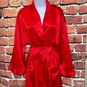 Victoria’s Secret Red Satin Kimono Robe